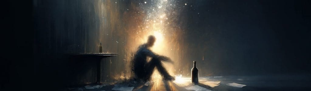 Alcoolique devant ses lettres